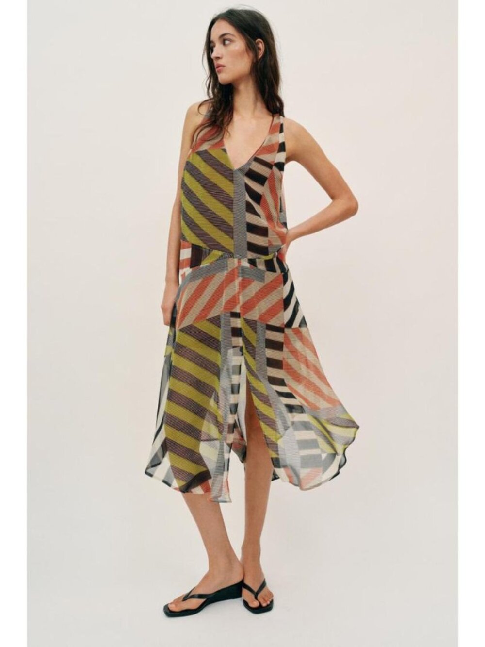 ZARA PATCHWORK PRINT DRESS - Picture 2 of 9